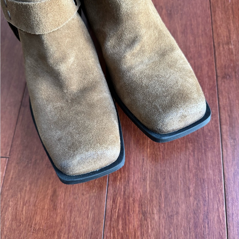 Steve Madden Ruskin Suede Squire Toe Western Style Boots Chestnut Size 10 - Picture 9 of 15